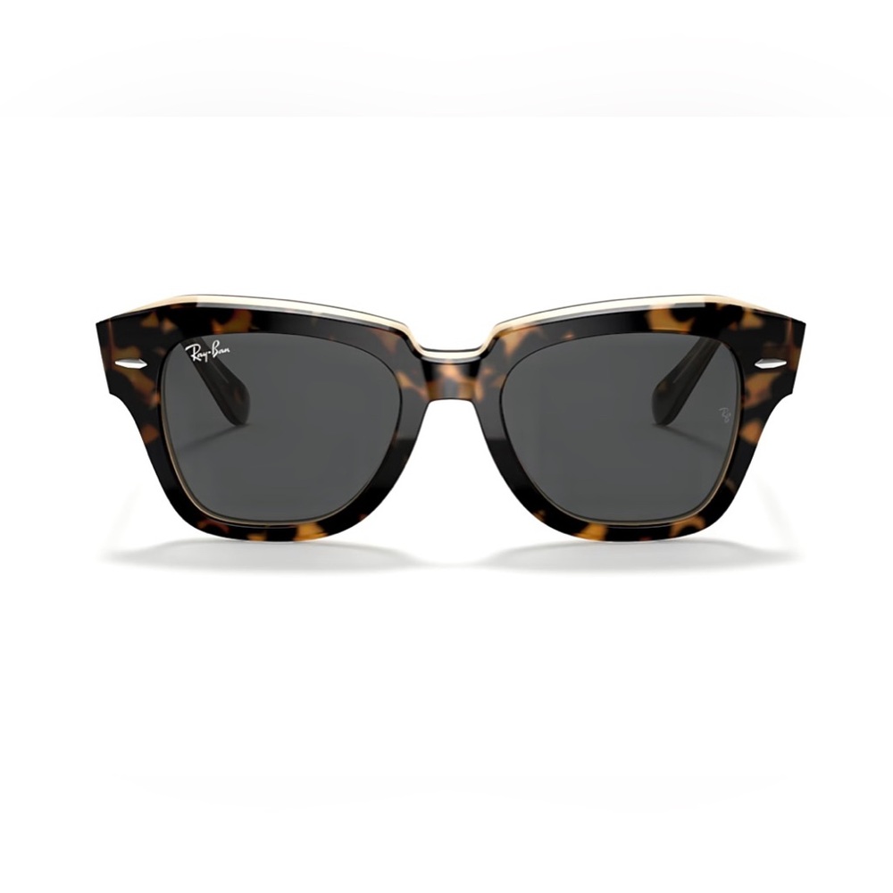 Ray-Ban State Street Women’s Fashion Sunglasses RB2186 Brown Tortoise Smoke 350 - Picture 2 of 8